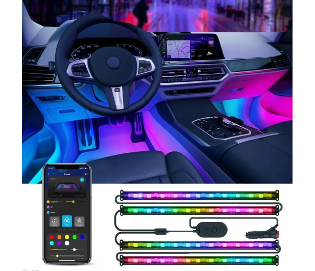 GOVEE Oświetlenie wnętrza samochodu H7090 RGBIC - 1060106 - zdjęcie 2
